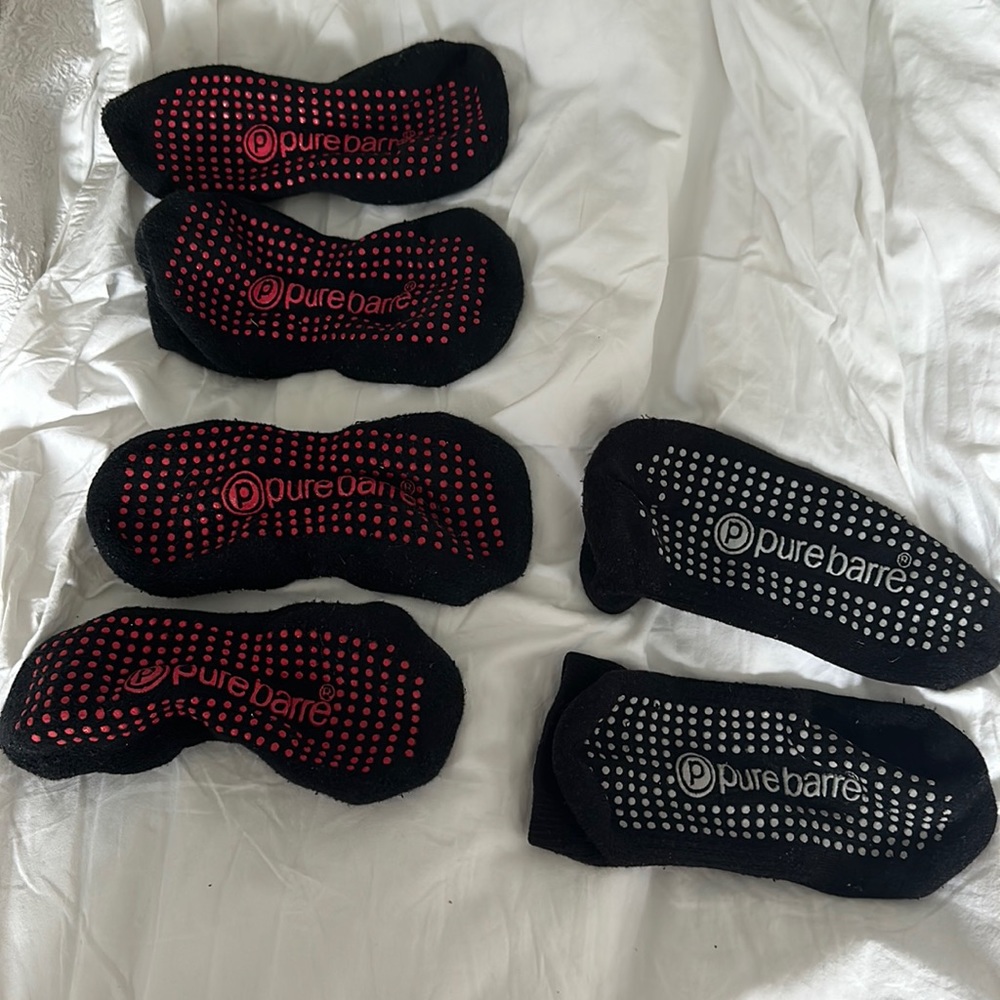 Pure Barre socks. 3 pairs.